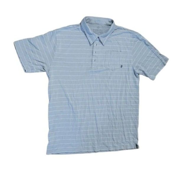 Free Fly Mens Polo Size XXXL Short Sleeve Striped Gray - Picture 1 of 3
